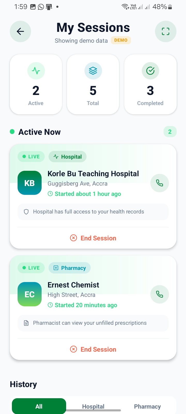 Pharmacy Portal Screen